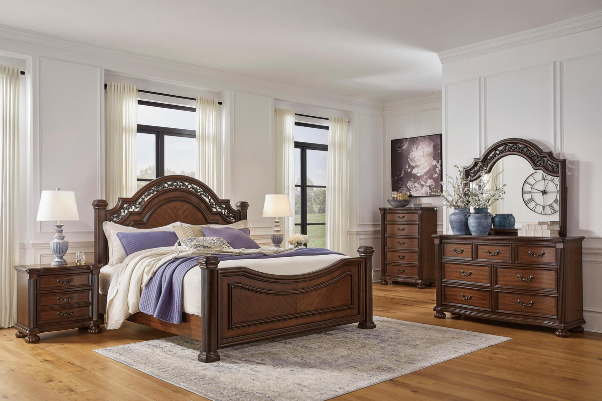4 Pc Queen Bed Set (QB, NS, DR, MR) Available in King and Cal king sizes - Ashley Furniture model B764Q