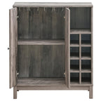 Cheyenne 2-door Home Bar Wine Cabinet Weathered Acacia - Coaster model 183600