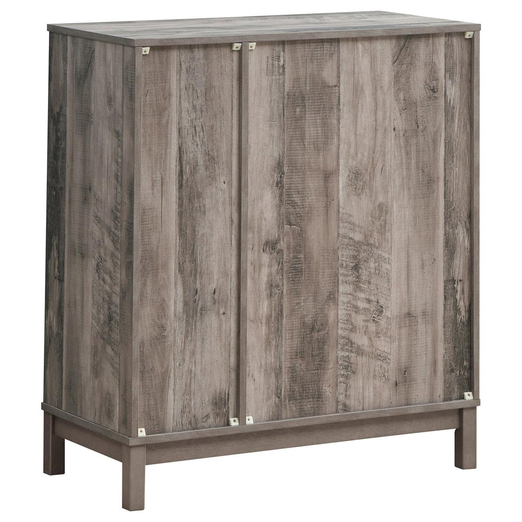Cheyenne 2-door Home Bar Wine Cabinet Weathered Acacia - Coaster model 183600