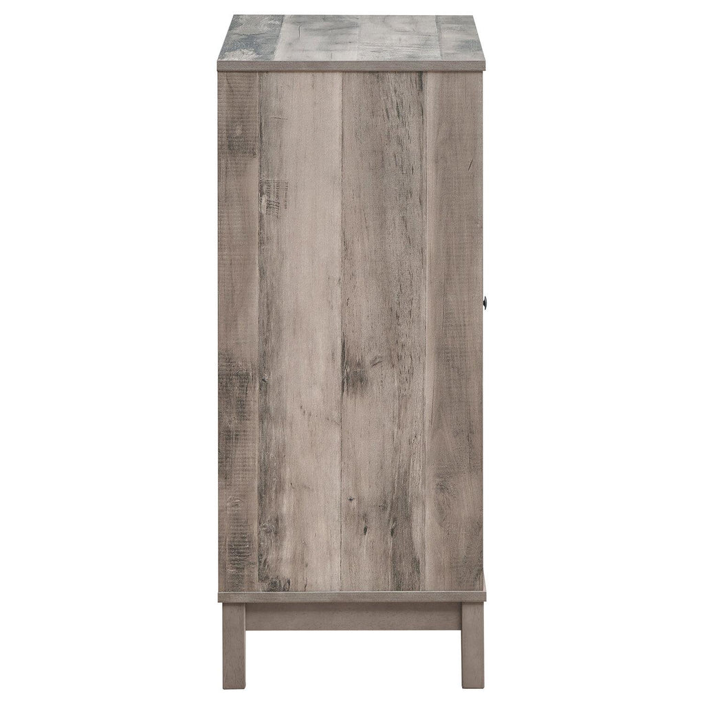 Cheyenne 2-door Home Bar Wine Cabinet Weathered Acacia - Coaster model 183600