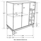 Cheyenne 2-door Home Bar Wine Cabinet Weathered Acacia - Coaster model 183600