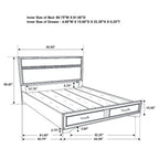 4pc Queen Bed Set (QB, NS, DR, MR) Available in Twin, king and Cal king sizes - Coaster model 206361QS4