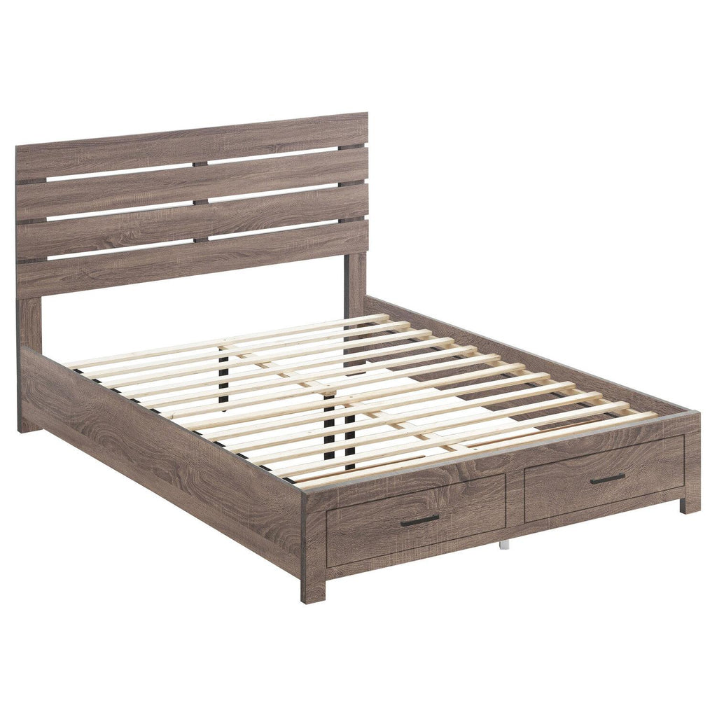 Brantford Wood Queen Storage Panel Bed Barrel Oak - Coaster model 207040Q