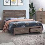 Brantford Wood Queen Storage Panel Bed Barrel Oak - Coaster model 207040Q