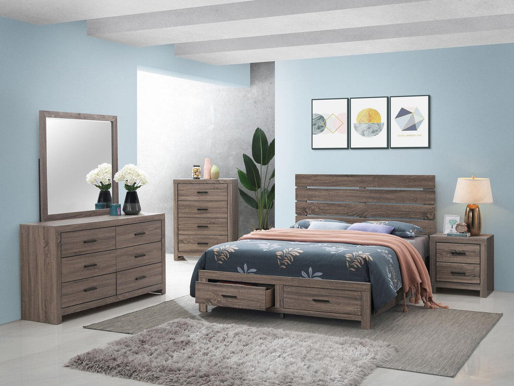 Brantford 4-piece Queen Bedroom Set Barrel Oak - Coaster model 207040QS4