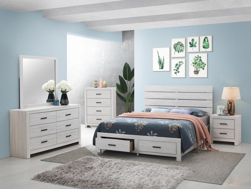 4pc Queen Bed Set (QB NS DR MR) Available in King size - Coaster model 207050QS4
