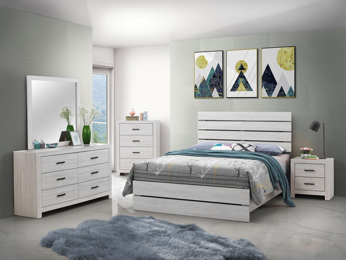 4pc Queen Bed Set (QB NS DR MR) Available in King size - Coaster model 207051QS4