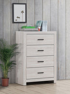 Brantford 4-drawer Bedroom Chest Coastal White - Coaster model 207055