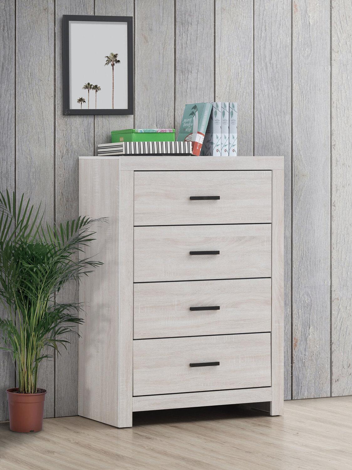 Brantford 4-drawer Bedroom Chest Coastal White - Coaster model 207055
