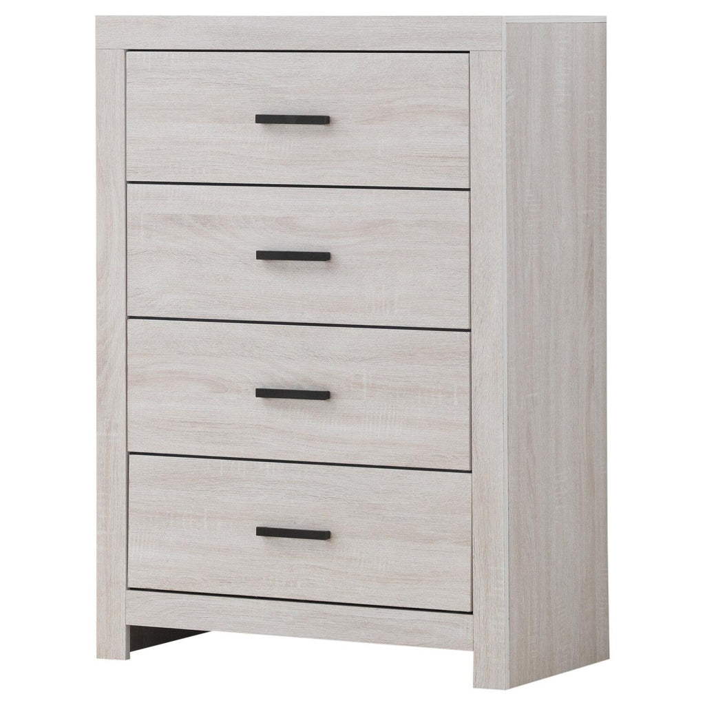 Brantford 4-drawer Bedroom Chest Coastal White - Coaster model 207055