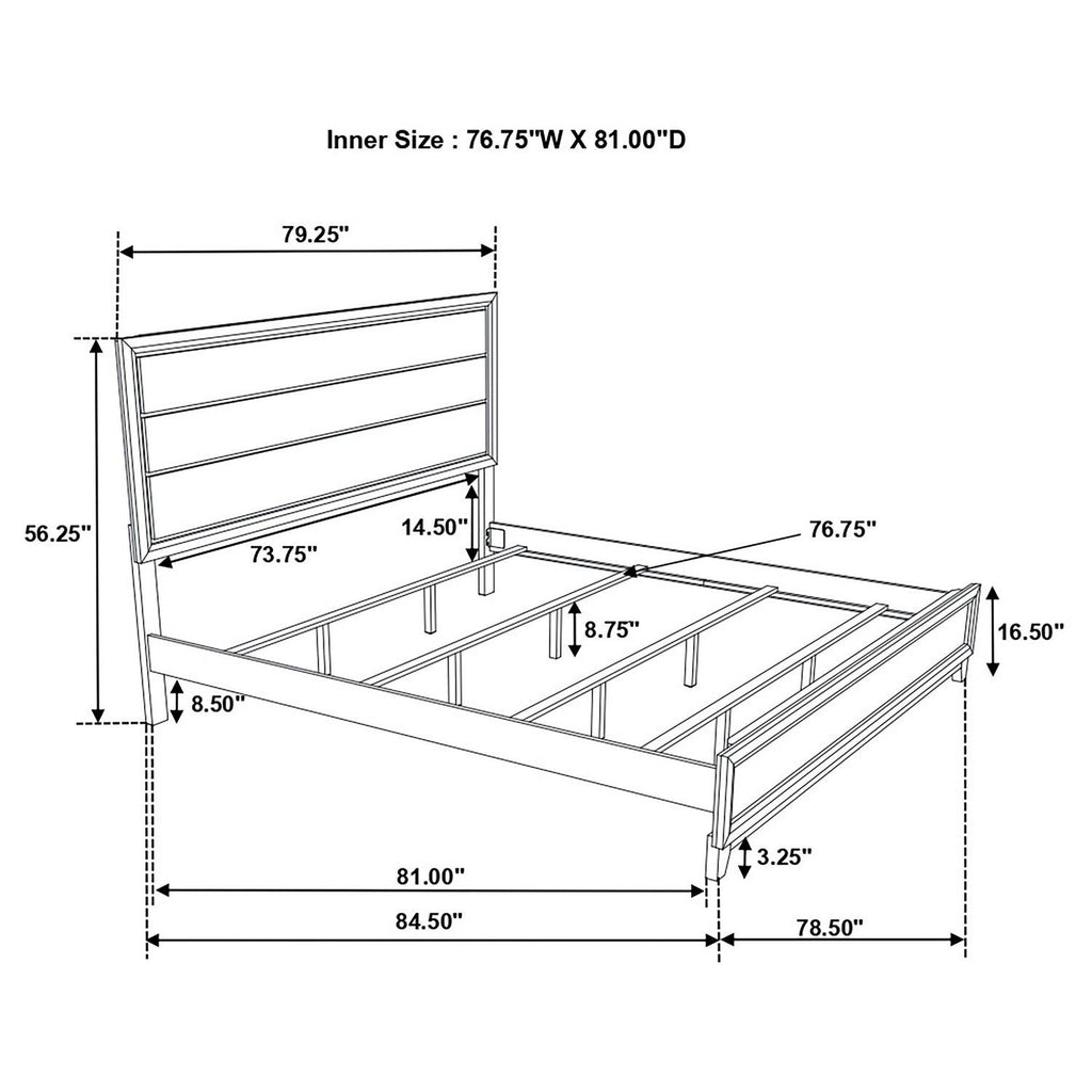 Watson Wood Eastern King Panel Bed Grey Oak - Coaster model 212421KE