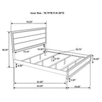 Watson Wood Eastern King Panel Bed Grey Oak - Coaster model 212421KE