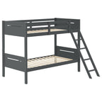 Littleton Wood Twin Over Twin Bunk Bed Grey - Coaster model 405051GRY