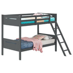 Littleton Wood Twin Over Twin Bunk Bed Grey - Coaster model 405051GRY