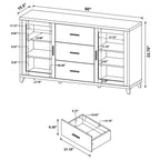 Lewes 2-door Engineered Wood 60-inch TV Stand Cappuccino - Coaster model 700881