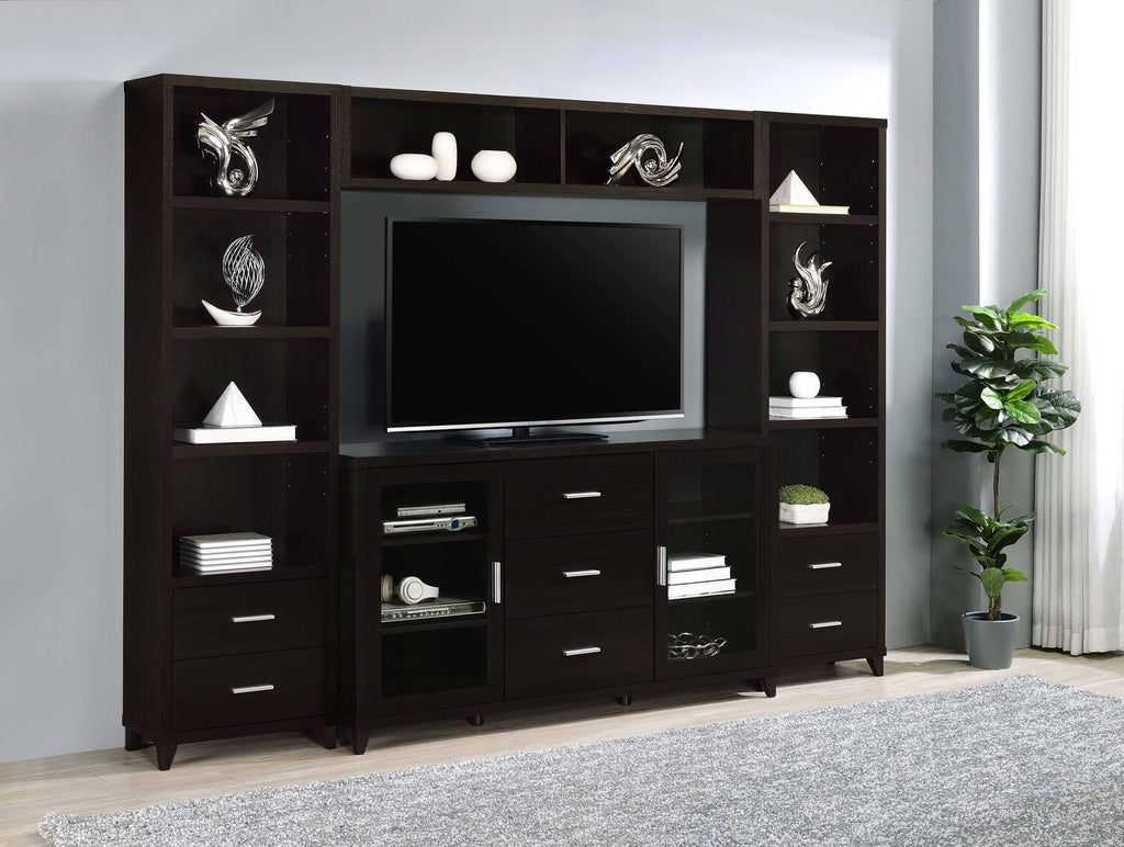 Lewes 2-door Engineered Wood 60-inch TV Stand Cappuccino - Coaster model 700881