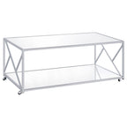 Provins 3-piece Coffee and End Table Set Mirror and Chrome - Coaster model 720794
