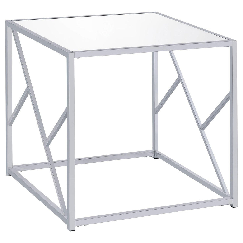 Provins 3-piece Coffee and End Table Set Mirror and Chrome - Coaster model 720794