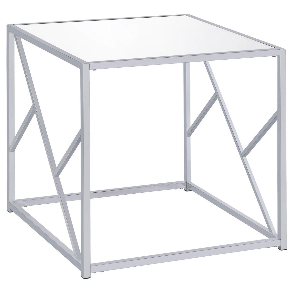 Provins 3-piece Coffee and End Table Set Mirror and Chrome - Coaster model 720794