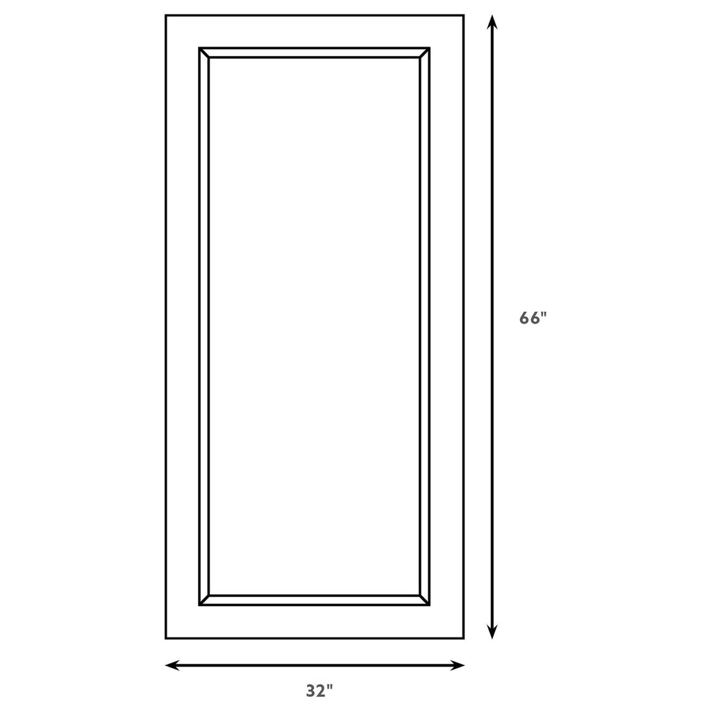 Rollins 32 X 66 Inch Rectangular Floor Mirror Silver - Coaster model 901997
