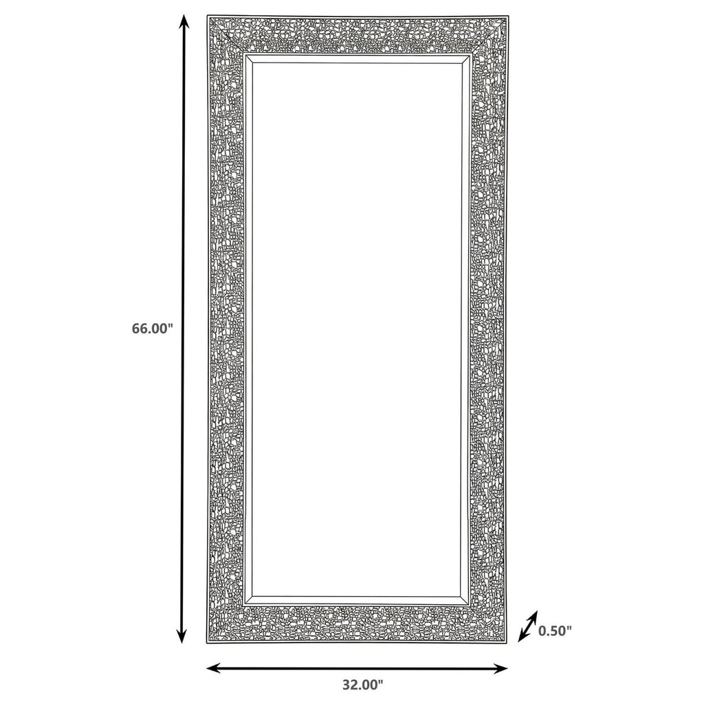 Rollins 32 X 66 Inch Rectangular Floor Mirror Black - Coaster model 901999