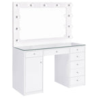 Acena 7-drawer Vanity Set With Lighting White High Gloss - Coaster model 931143