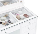 Acena 7-drawer Vanity Set With Lighting White High Gloss - Coaster model 931143