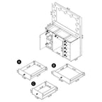 Acena 7-drawer Vanity Set With Lighting White High Gloss - Coaster model 931143