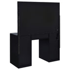 Acena 7-drawer Vanity Set With Lighting Black High Gloss - Coaster model 931144