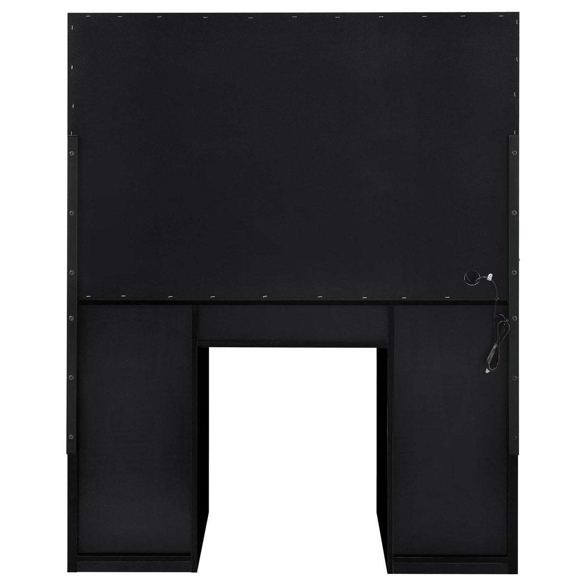 Acena 7-drawer Vanity Set With Lighting Black High Gloss - Coaster model 931144