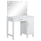 Elijah Vanity Set With Lighting & Stool White and Dark Grey - Coaster model 931149