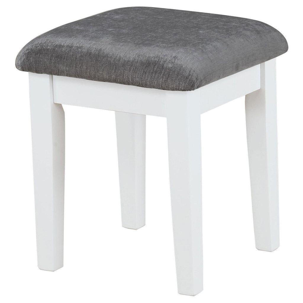 Elijah Vanity Set With Lighting & Stool White and Dark Grey - Coaster model 931149
