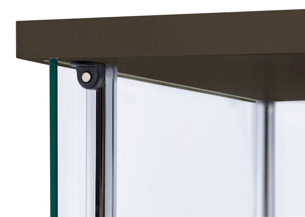 Bellatrix 3-shelf Clear Glass Curio Cabinet Cappuccino - Coaster model 950172