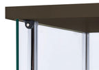 Bellatrix 3-shelf Clear Glass Curio Cabinet Cappuccino - Coaster model 950172
