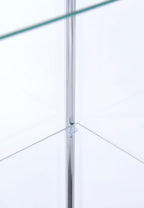 Bellatrix 3-shelf Clear Glass Curio Cabinet Cappuccino - Coaster model 950172