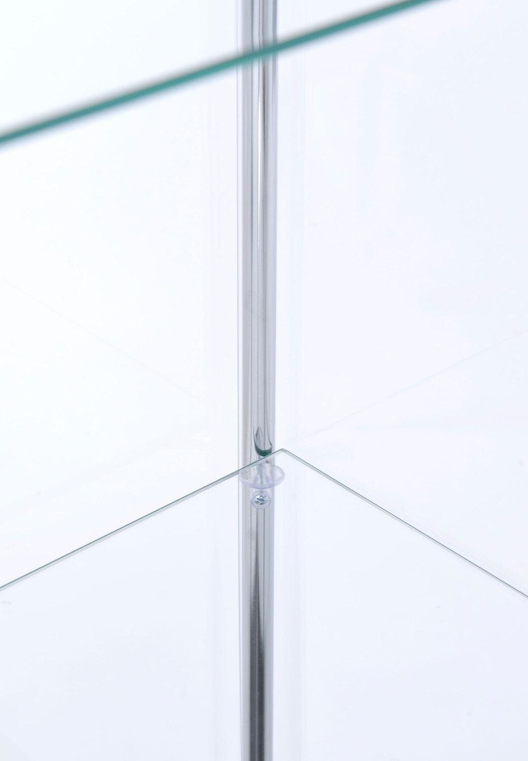 Bellatrix 3-shelf Clear Glass Curio Cabinet Cappuccino - Coaster model 950172