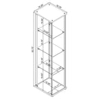 Bellatrix 3-shelf Clear Glass Curio Cabinet Cappuccino - Coaster model 950172