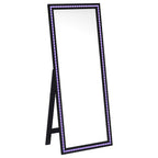 Windrose 28 X 67 Inch Tempered LED Standing Mirror Black - Coaster model 960962