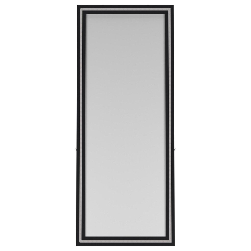 Windrose 28 X 67 Inch Tempered LED Standing Mirror Black - Coaster model 960962