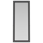 Windrose 28 X 67 Inch Tempered LED Standing Mirror Black - Coaster model 960962