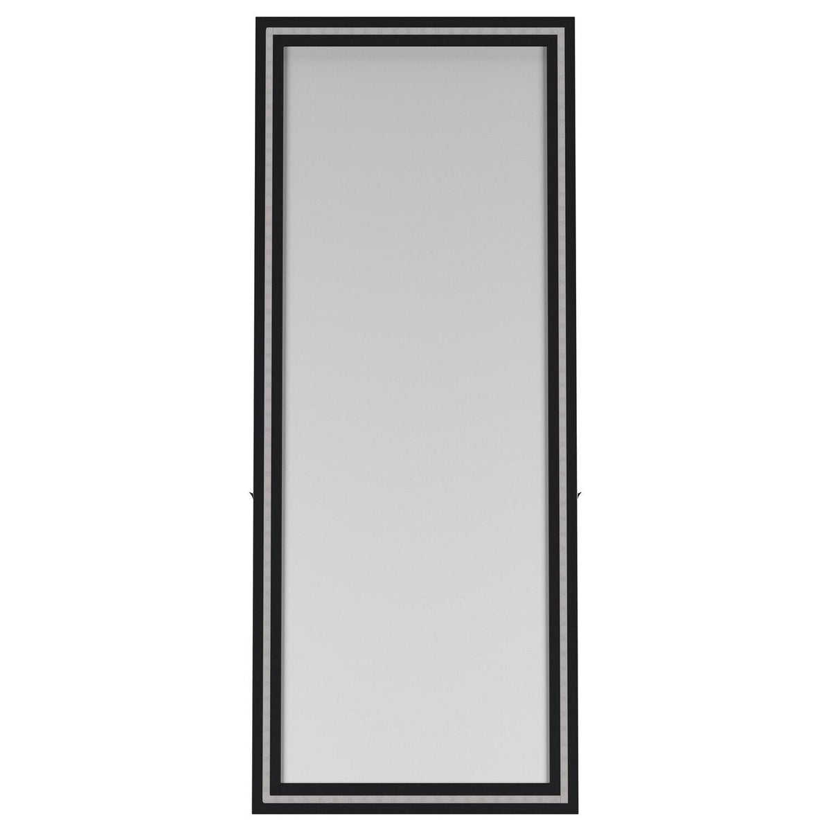 Windrose 28 X 67 Inch Tempered LED Standing Mirror Black - Coaster model 960962