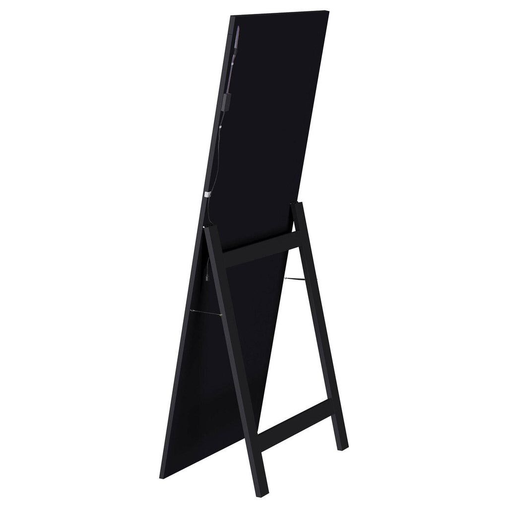 Windrose 28 X 67 Inch Tempered LED Standing Mirror Black - Coaster model 960962