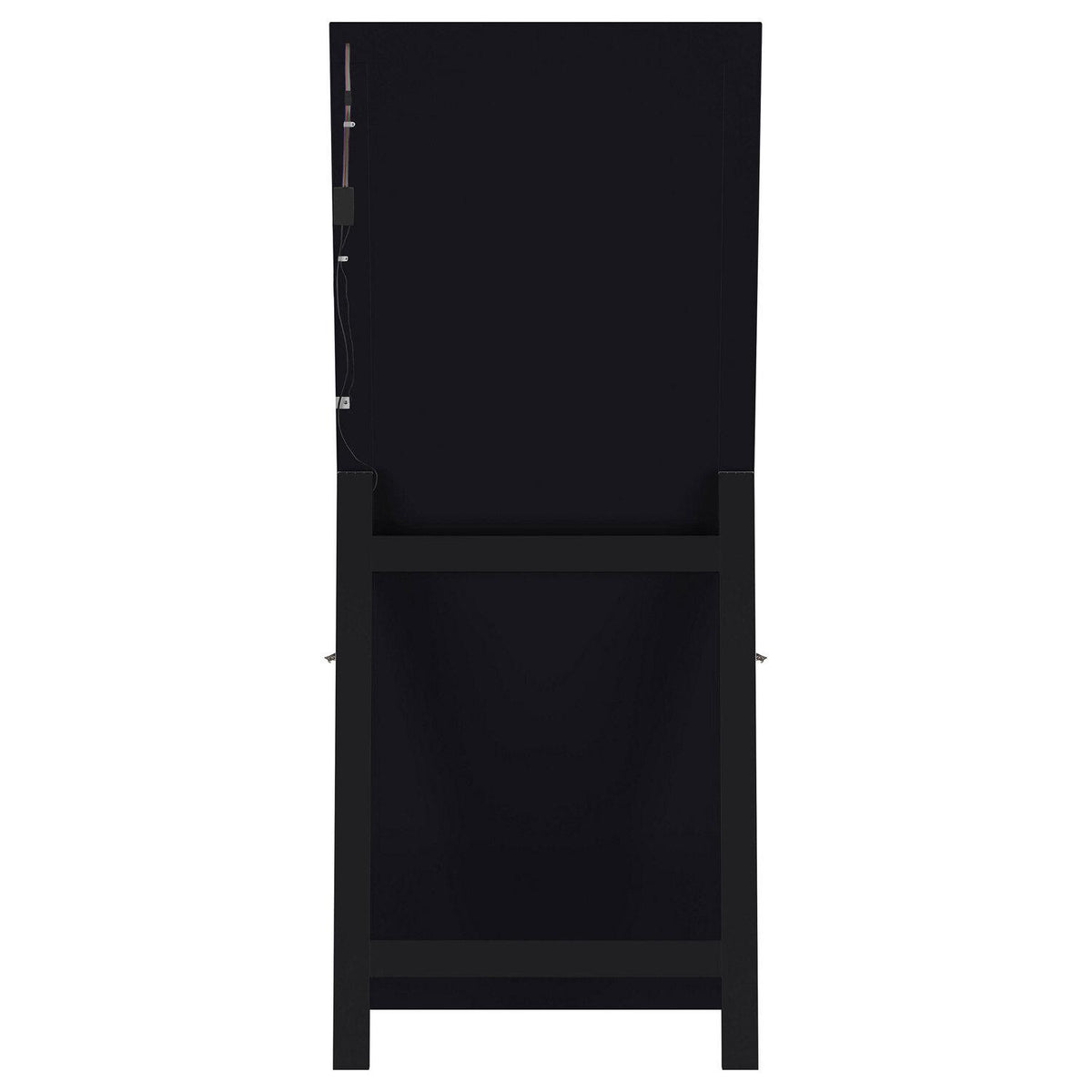 Windrose 28 X 67 Inch Tempered LED Standing Mirror Black - Coaster model 960962