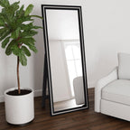 Windrose 28 X 67 Inch Tempered LED Standing Mirror Black - Coaster model 960962