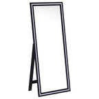 Windrose 28 X 67 Inch Tempered LED Standing Mirror Black - Coaster model 960962