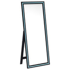Windrose 28 X 67 Inch Tempered LED Standing Mirror Black - Coaster model 960962
