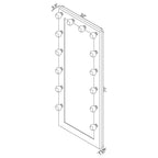 Zayan 32 X 71 Inch Floor Mirror LED Lighting Black Gloss - Coaster model 969557