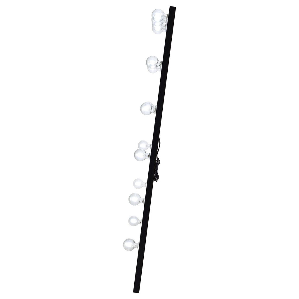 Zayan 32 X 71 Inch Floor Mirror LED Lighting Black Gloss - Coaster model 969557
