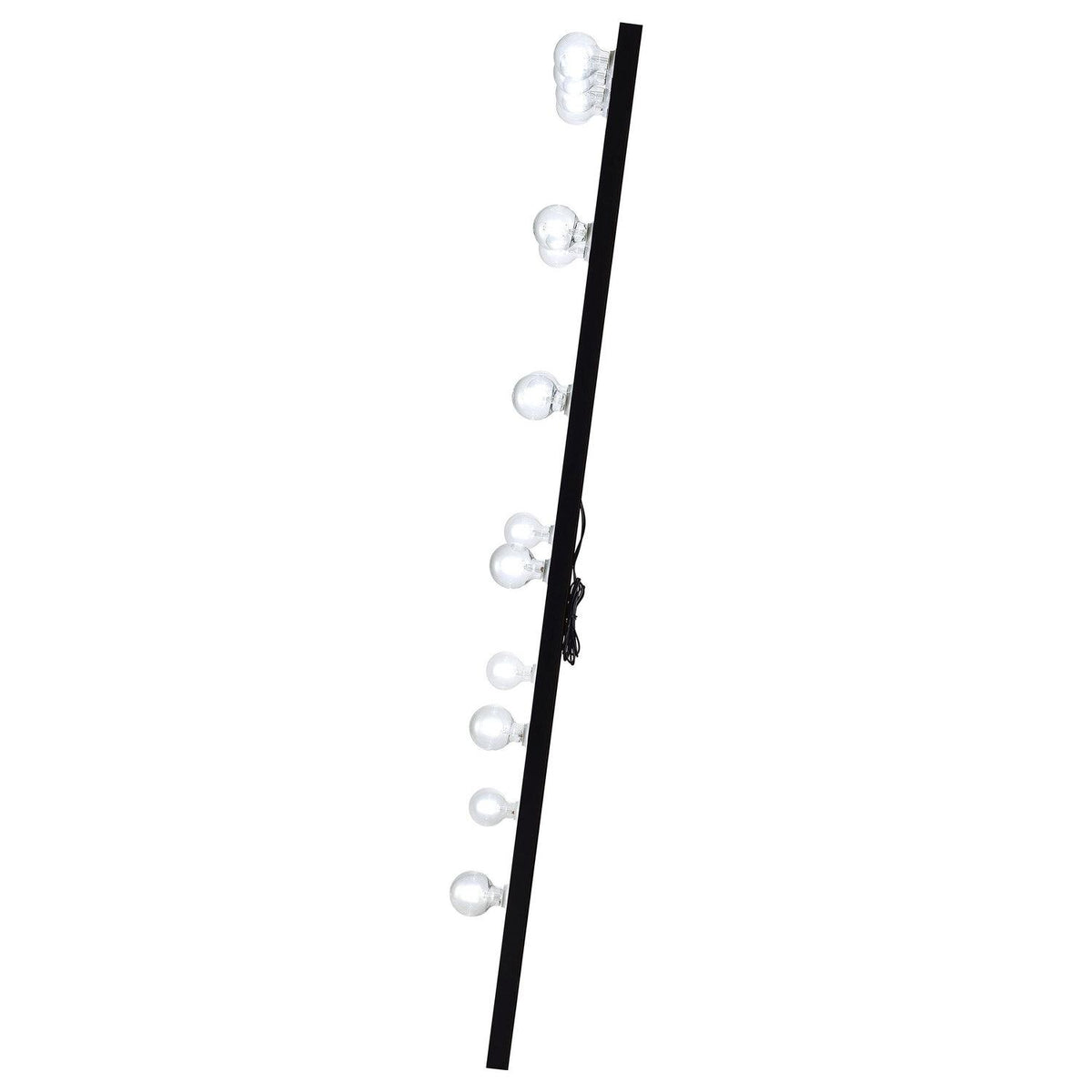Zayan 32 X 71 Inch Floor Mirror LED Lighting Black Gloss - Coaster model 969557