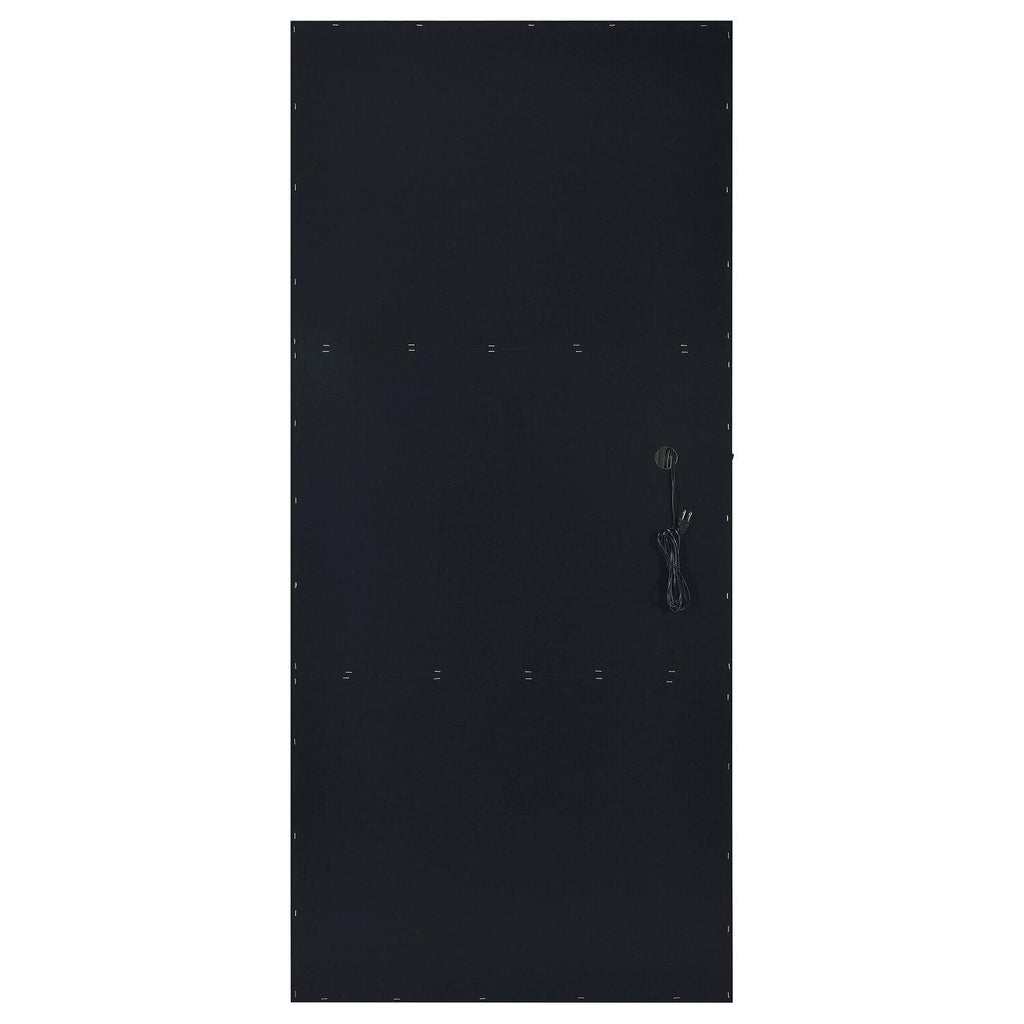 Zayan 32 X 71 Inch Floor Mirror LED Lighting Black Gloss - Coaster model 969557